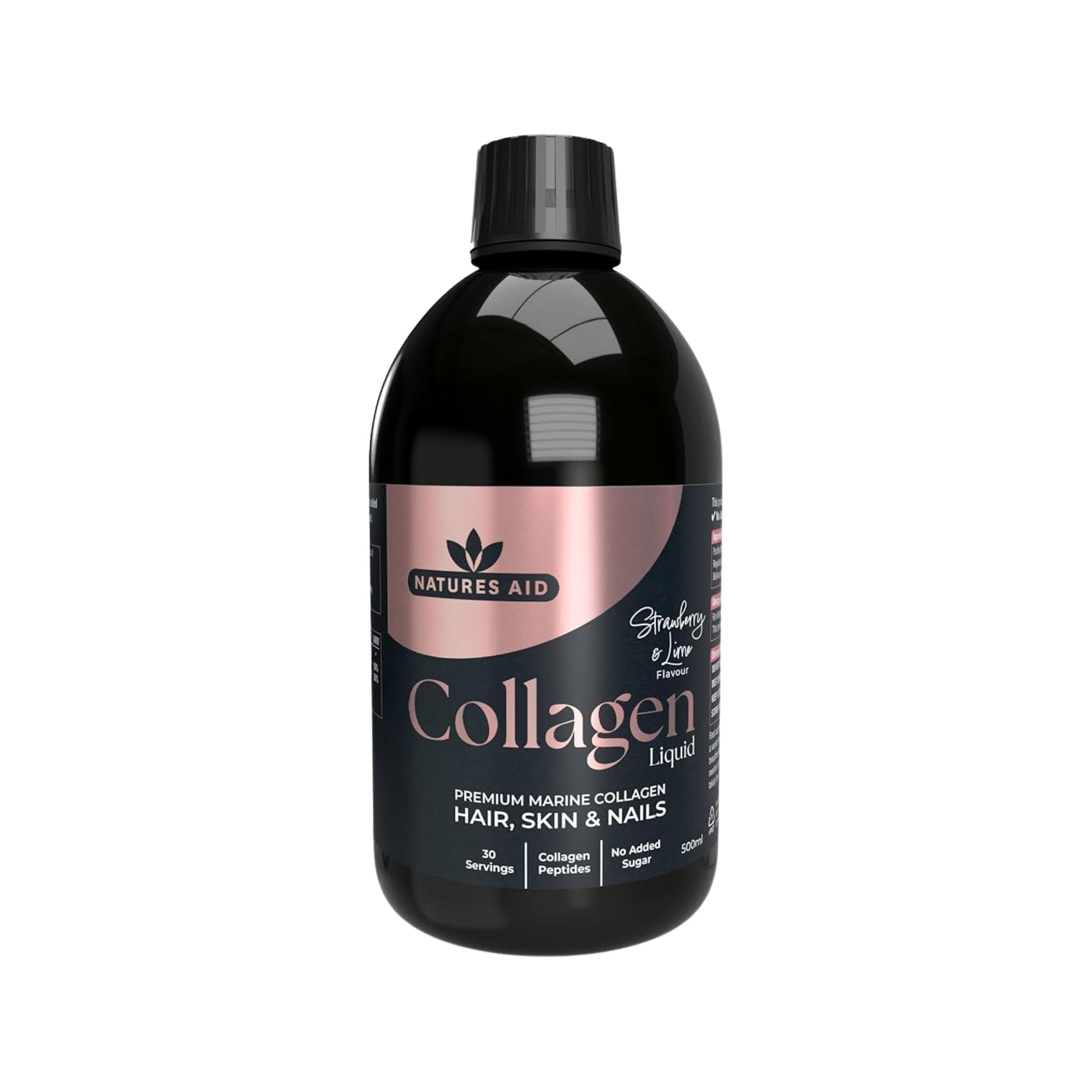 NATURES AID COLLAGEN LIQUID 500ML | STRAWBERRY & LIME