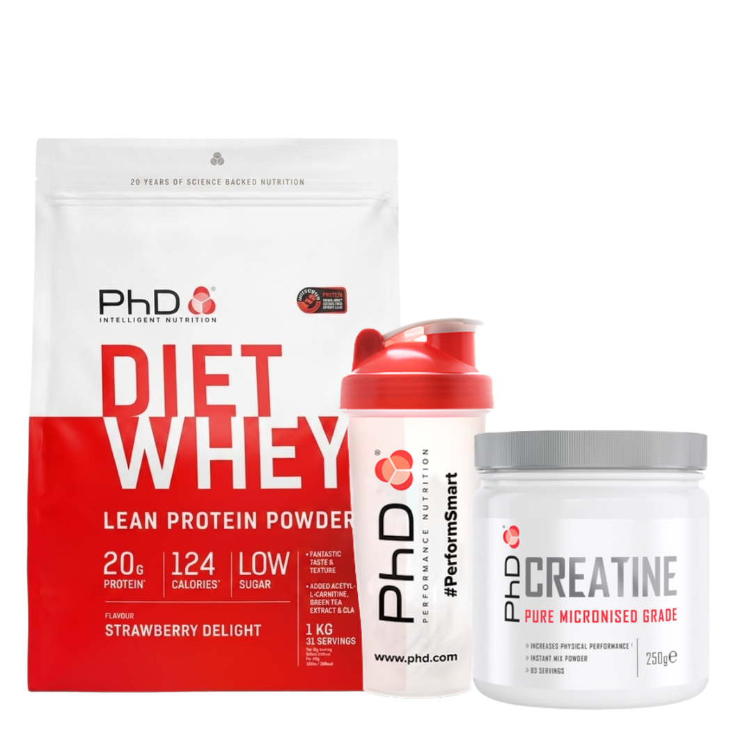 BUY PHD DIET WHEY 1KG & GET CREATINE 250G + SHAKER FOR JUST 99c