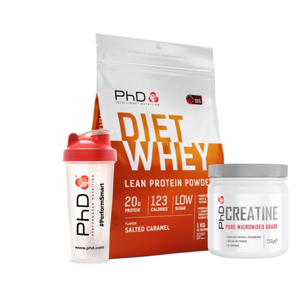 PHD LEAN & FIT STACK | DIET WHEY 2KG - CREATINE - SHAKER