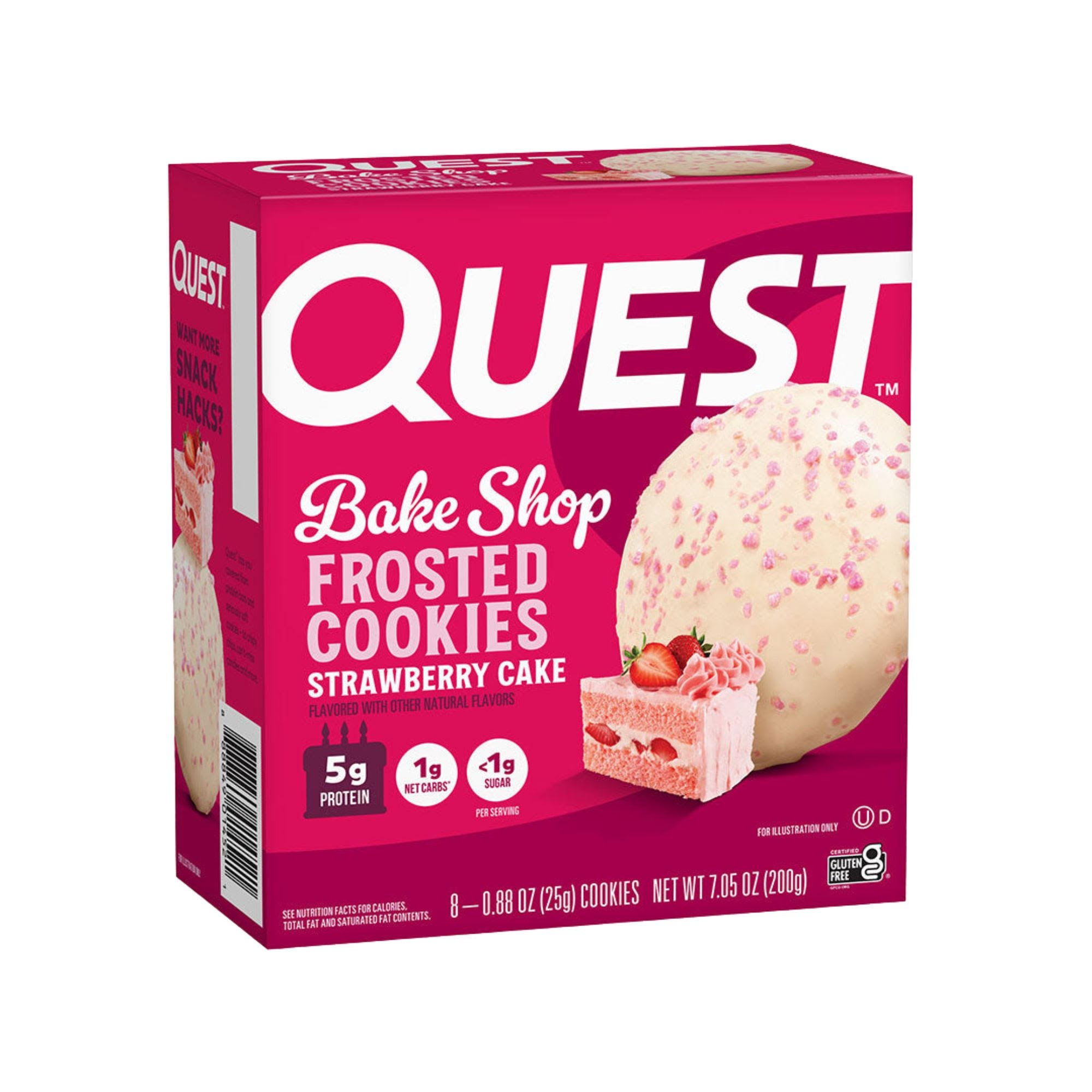 QUEST BAKE SHOP - FROSTED COOKIES 200G | STRAWBERRY CAKE