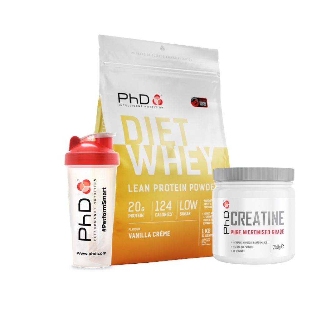PHD LEAN & FIT STACK | DIET WHEY 2KG - CREATINE - SHAKER